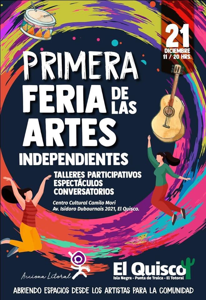 Acción Litoral: el colectivo detrás de la Primera Feria de Las Artes | Afiche FEria de las Artes | Litoral Poeta de Las Artes | acción litoral, El Quisco, litoral de los poetas, Litoral Poeta, primera Feria de las artes independientes