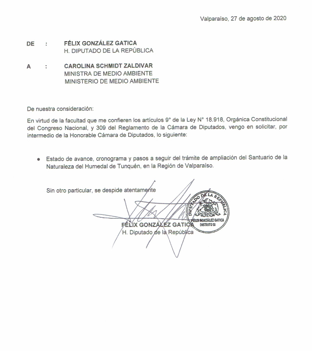 Diputado ecologista Félix González oficia a la ministra Schmidt respecto a la ampliación del Santuario de Tunquén | tunq333 | Litoral Poeta de Las Artes | Félix González, Fundación Tunquén Sustentable, tunquén