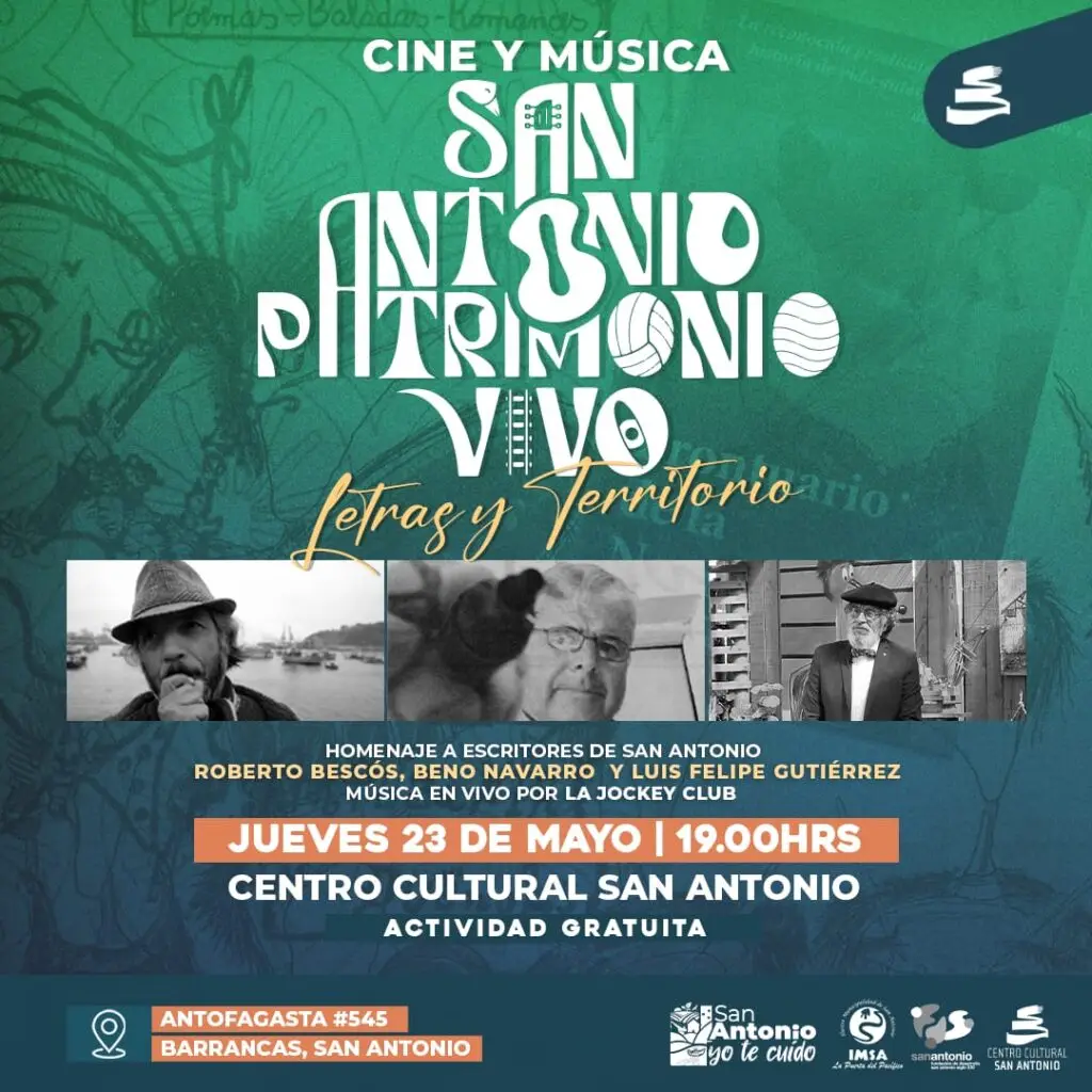 Fundación Desarrollo San Antonio invita a estreno de serie "San Antonio Patrimonio Vivo: letras y territorio" | San Antonio patrimonio Vivo | Litoral Poeta de Las Artes | litoral de los poetas, Litoral Poeta, patrimonio, poesía