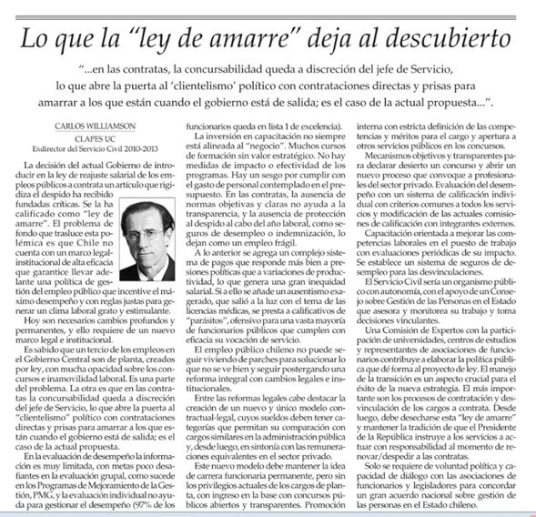 El debate pendiente sobre la administración pública | columna carlos williamson | Litoral Poeta de Las Artes | administración pública, Estado