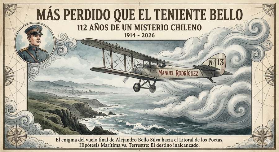 ilustración más perdido que el teniente bello en el litoral poeta